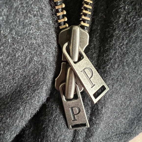 Pendleton Womens L Dark Gray Wool Campbell Coat w Glacier Park Lining Warm Zip - Picture 8 of 15